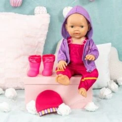 BAYER Puppenkleidung 38-42 Cm, Regenoutfit Rosa/lila -Otto 25569464 06