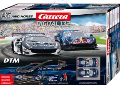 CARRERA DIGITAL 132 - DTM Bull And Horse Autorennbahn Mit Ferrari 488 GT3 „Red Bull AF Corse, No.30“ Und Ferrari 488 GT3 „AlphaTauri AF Corse, No.23“ 3 CARRERA DIGITAL 132 - DTM Bull And Horse Autorennbahn Mit Ferrari 488 GT3 „Red Bull AF Corse, No.30“ Und Ferrari 488 GT3 „AlphaTauri AF Corse, No.23“