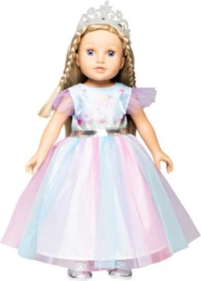Heless Puppen-Prinzessinnenkleid Fee Und Einhorn Mit Silberner Krone, Gr. 35-45 Cm 5 Heless Puppen-Prinzessinnenkleid Fee Und Einhorn Mit Silberner Krone, Gr. 35-45 Cm – Bild 3