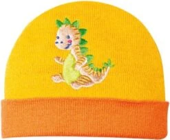 Heless Puppen-Strickmütze Dino, Gr. 35-45 Cm