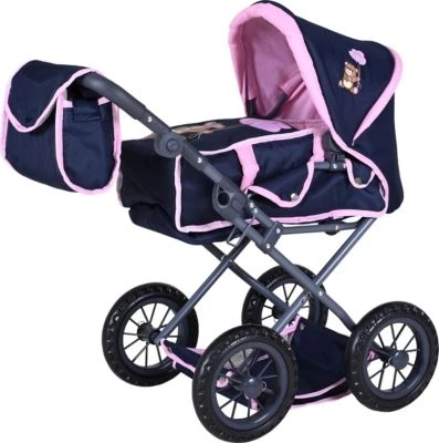 KNORRTOYS.COM Puppenwagen Ruby - Navy Pink Bear 4 KNORRTOYS.COM Puppenwagen Ruby - Navy Pink Bear – Bild 2