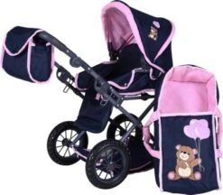 KNORRTOYS.COM Puppenwagen Ruby - Navy Pink Bear 10 KNORRTOYS.COM Puppenwagen Ruby - Navy Pink Bear -Otto 26106741 03