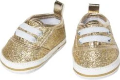 Heless Puppen-Glitzer-Sneakers, Gold, Gr. 30-34 Cm