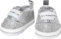Heless Puppen-Glitzer-Sneakers, Silber, Gr. 30-34 Cm