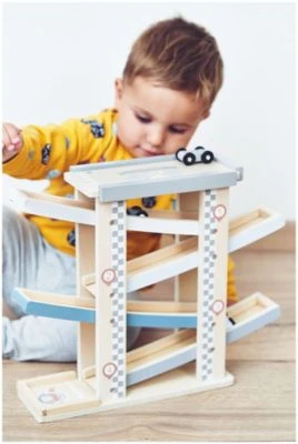 Mamabrum Autorennbahn Holz Mit 4 Fahrzeuge Auto Rennbahn Kinderspielzeug 6 Mamabrum Autorennbahn Holz Mit 4 Fahrzeuge Auto Rennbahn Kinderspielzeug – Bild 4