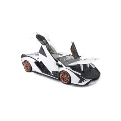 Bburago Modellauto Lamborghini Sian FKP 37 (weiß, Maßstab 1:18) 4 Bburago Modellauto Lamborghini Sian FKP 37 (weiß, Maßstab 1:18) – Bild 2