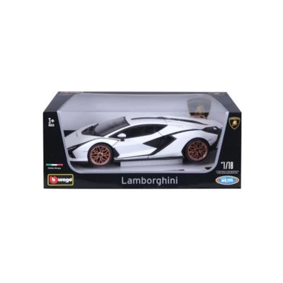 Bburago Modellauto Lamborghini Sian FKP 37 (weiß, Maßstab 1:18) 6 Bburago Modellauto Lamborghini Sian FKP 37 (weiß, Maßstab 1:18) – Bild 4