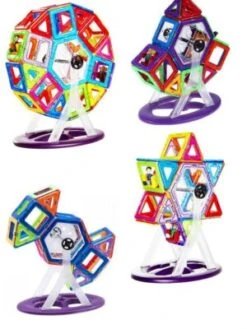 MAGNIKON Magnetische Bausteine MK-46 "Das Riesenrad", Magnet-Bauset Mit Drehachse, 46 Teile -Otto 26578551 03