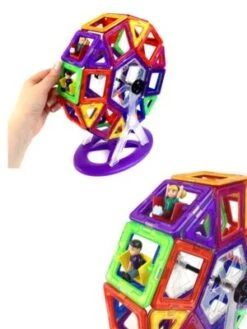 MAGNIKON Magnetische Bausteine MK-46 "Das Riesenrad", Magnet-Bauset Mit Drehachse, 46 Teile -Otto 26578551 05