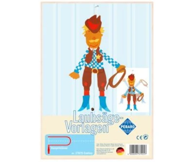 Pebaro Laubsägevorlage Cowboy", 379/2S" 3 Pebaro Laubsägevorlage Cowboy", 379/2S"