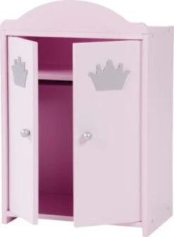 Roba Puppenkleiderschrank Prinzessin Sophie Inkl. Kleiderstange Und Boden, 2-türig, Rosa Lackiert -Otto 27199112 03