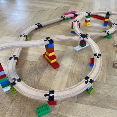 TOY2 Baumeister Paket - 22 Track Connectors, Schienenzubehör Holzeisenbahn Builder Set 5 TOY2 Baumeister Paket - 22 Track Connectors, Schienenzubehör Holzeisenbahn Builder Set – Bild 3