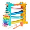 BeebeeRun® 3 In 1 Kugelbahn & Xylophon & Klopfbank Giraffe Holzspielzeug -Otto 27789958 01