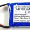 Absima 7.4V 800mAh LiPo Batterie 1 Absima 7.4V 800mAh LiPo Batterie -Otto 28111778 01
