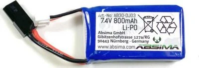 Absima 7.4V 800mAh LiPo Batterie 3 Absima 7.4V 800mAh LiPo Batterie
