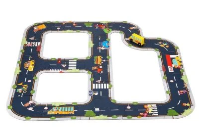 Tooky Toy Spielzeug Autobahn TH103, 21-teilig Autospielesets 4 Tooky Toy Spielzeug Autobahn TH103, 21-teilig Autospielesets – Bild 2