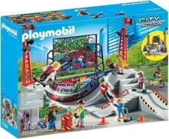 PLAYMOBIL® Spielzeug/Baukästen & Konstruktionsspielzeug/Steckbausteine PLAYMOBIL City Action 70168 Skaterpark Für Kinder Ab 4 Jahren Blau