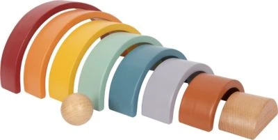 Small Foot Holzbausteine Regenbogen „Safari“ 5 Small Foot Holzbausteine Regenbogen „Safari“ – Bild 3