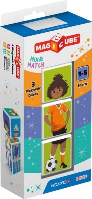 Geomag 111 SPORTS Magiccube Jobs 3 Cubes, Mehrfarbig