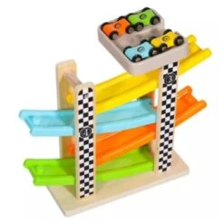 Vetaka Rennbahn Mit 4 Stück Autospielzeug Für Kinder