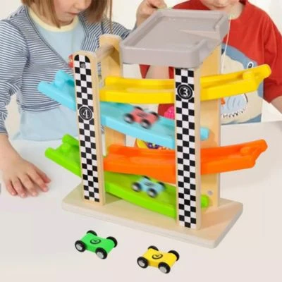 Vetaka Rennbahn Mit 4 Stück Autospielzeug Für Kinder 5 Vetaka Rennbahn Mit 4 Stück Autospielzeug Für Kinder – Bild 3