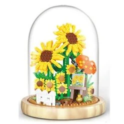 Vicabo Blumenstrauß Baustein In Glas Konstruktionsspielzeug Für Kinder
