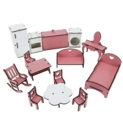 MONI Holz-Puppenhaus Lilly EV10, 3 Ebenen 14-tlg. Möbel-Set Fertig Montiert Puppenhäuser 12 MONI Holz-Puppenhaus Lilly EV10, 3 Ebenen 14-tlg. Möbel-Set Fertig Montiert Puppenhäuser -Otto 29682447 05