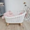 TinaForKids Puppenwiege Aus Weiden Mit Bettwäscheset, Puppenbett Weiß/Rosa 1 TinaForKids Puppenwiege Aus Weiden Mit Bettwäscheset, Puppenbett Weiß/Rosa -Otto 29721283 01