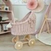 TinaForKids Puppenwagen Mit Bettwäscheset Aus Weiden Und Holz, Altrosa/Natur -Otto 29721295 01