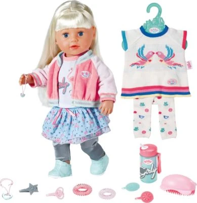 BABY Born® Soft Touch Sister Blond 43 Cm SPECIAL + GRATIS Strickkleidung Für Puppen, 43 Cm 3 BABY Born® Soft Touch Sister Blond 43 Cm SPECIAL + GRATIS Strickkleidung Für Puppen, 43 Cm