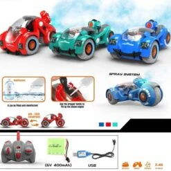 Syntek Elektrisches Ferngesteuertes Spielzeugauto Spray-Stunt-Transformationsauto 10 Syntek Elektrisches Ferngesteuertes Spielzeugauto Spray-Stunt-Transformationsauto -Otto 29981254 03