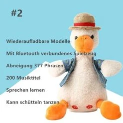 Debuy Internet-Promi-Wiederholungs-Plüschtier, Das Menschen Hassen Kann Sprechendes Und Wiederholendes Entenspielzeug