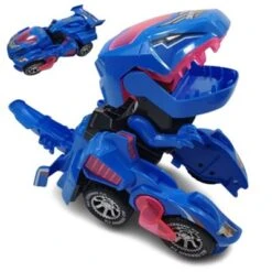 Syntek Leuchtendes Deformiertes Kinderspielzeugauto Glühen Sie Mit Musik Coolem Deformations-Dinosaurierauto