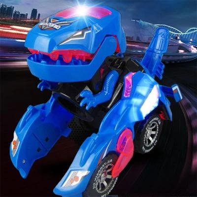 Syntek Leuchtendes Deformiertes Kinderspielzeugauto Glühen Sie Mit Musik Coolem Deformations-Dinosaurierauto 5 Syntek Leuchtendes Deformiertes Kinderspielzeugauto Glühen Sie Mit Musik Coolem Deformations-Dinosaurierauto – Bild 3