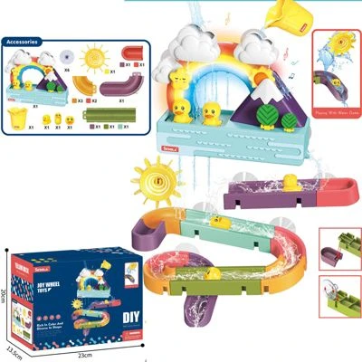 Syntek Wasserbahnspielzeug Für Kinder Rutschiges, Selbst Zusammengebautes Kinderspielzeug-Set 3 Syntek Wasserbahnspielzeug Für Kinder Rutschiges, Selbst Zusammengebautes Kinderspielzeug-Set