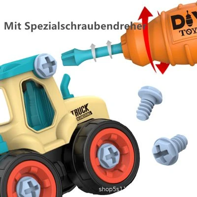 Syntek Spielzeugset Für Kinder Zum Zerlegen Von Technischen Fahrzeugen DIY Nuss Montage Puzzle Demontage Simulation Bagger Set 4 Syntek Spielzeugset Für Kinder Zum Zerlegen Von Technischen Fahrzeugen DIY Nuss Montage Puzzle Demontage Simulation Bagger Set – Bild 2