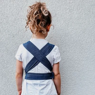 Hoppediz Puppentrage Blau Melange 4 Hoppediz Puppentrage Blau Melange – Bild 2