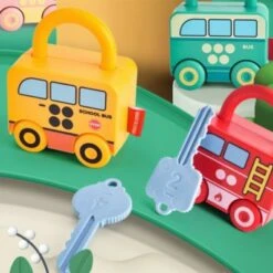 Vicabo Auto Spielzeug Mit Schloss Schlüssel,Montessori Spielzeug Spielzeugautos Für Kinder -Otto 30925901 03
