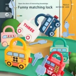 Vicabo Auto Spielzeug Mit Schloss Schlüssel,Montessori Spielzeug Spielzeugautos Für Kinder -Otto 30925901 05