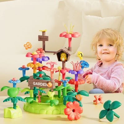 Enbaoxin Große Partikel Baustein Spielzeug Vielfältiges Blumenmodell Kinderspielzeug 4 Enbaoxin Große Partikel Baustein Spielzeug Vielfältiges Blumenmodell Kinderspielzeug – Bild 2