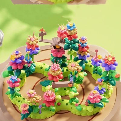 Enbaoxin Große Partikel Baustein Spielzeug Vielfältiges Blumenmodell Kinderspielzeug 6 Enbaoxin Große Partikel Baustein Spielzeug Vielfältiges Blumenmodell Kinderspielzeug – Bild 4
