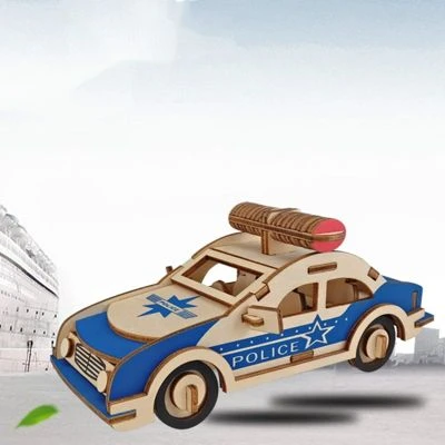 Enbaoxin 3D-Puzzle-Spielzeug Polizeiauto/Satellit Holz Spielzeug 4 Enbaoxin 3D-Puzzle-Spielzeug Polizeiauto/Satellit Holz Spielzeug – Bild 2