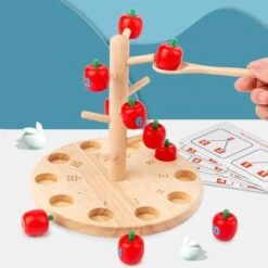 Enbaoxin Lustiges Apfelpflückspiel Kinderfrüherziehung Holzspielzeug 9 Enbaoxin Lustiges Apfelpflückspiel Kinderfrüherziehung Holzspielzeug -Otto 31065831 03