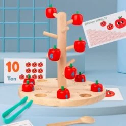 Enbaoxin Lustiges Apfelpflückspiel Kinderfrüherziehung Holzspielzeug 10 Enbaoxin Lustiges Apfelpflückspiel Kinderfrüherziehung Holzspielzeug -Otto 31065831 04