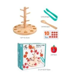 Enbaoxin Lustiges Apfelpflückspiel Kinderfrüherziehung Holzspielzeug 11 Enbaoxin Lustiges Apfelpflückspiel Kinderfrüherziehung Holzspielzeug -Otto 31065831 05