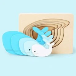 Epik Mehrschichtige 3D-Puzzle-Blöcke Holzpuzzle Aus Fünf Schichten Mit Cartoon-Tieren -Otto 31278064 03