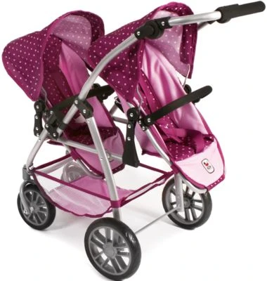 CHIC 2000 Tandem-Buggy Puppenzwillingswagen VARIO, Brombeere 5 CHIC 2000 Tandem-Buggy Puppenzwillingswagen VARIO, Brombeere – Bild 4