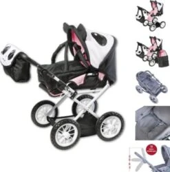 KNORRTOYS.COM Kombi-Puppenwagen Ruby - Panda