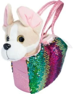 JOY TOY Lisa Plüsch 20 Cm Im Magischem Pailletentäschchen 25x9x25 Cm